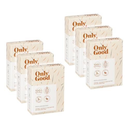 6PK Only Good Replenishing Natural Body Soap Bar 80g