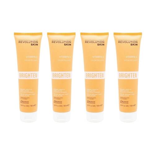 4PK Revolution Skin Vitamin C Cream Polisher Brightening Face Care 150ml