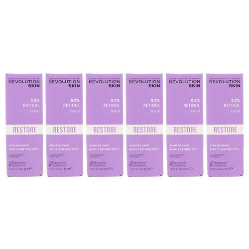 6PK Revolution Skin Anti-Aging Retinol 0.2% Refining Serum Face Care 30ml