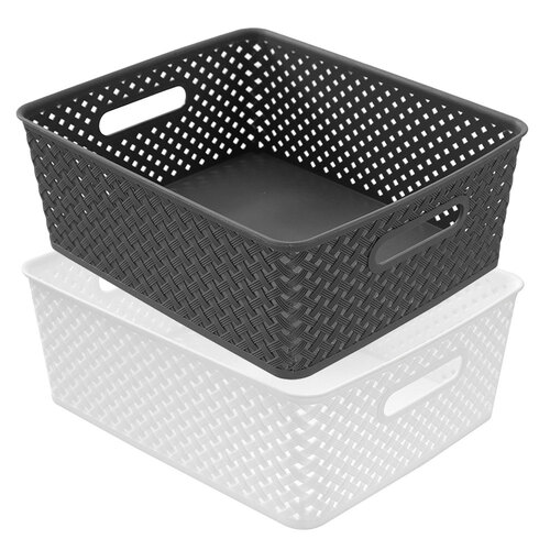 2PK Boxsweden Weave Basket M 35x29.5x13cm Assorted