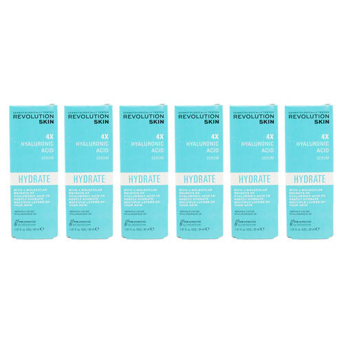 6PK Revolution 4X Hyaluronic Acid Hydrating Serum Moisture Skin Care 30ml