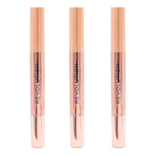 3PK Revolution Lustre Wand Eye Shadow Stick Fancy Champagne 3.6g Makeup