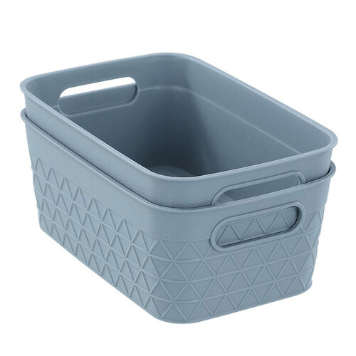 2pc BoxswedenTrinity Basket 16.5x10.5x6.5cm Assorted 