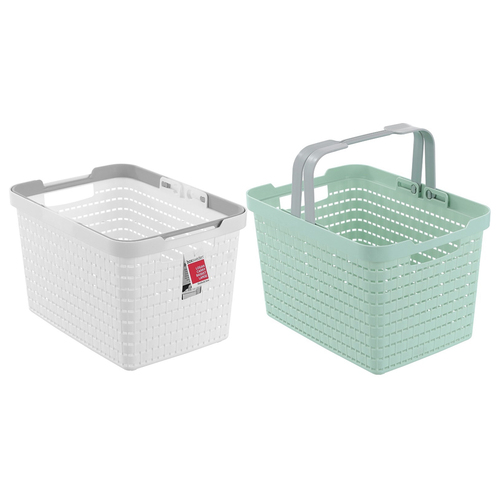 2PK Boxsweden 35cm Logan Carry Basket Large - Assorted