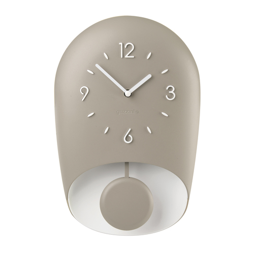 Guzzini Home 33cm Wall Clock w/ Pendulum Bell - Grey