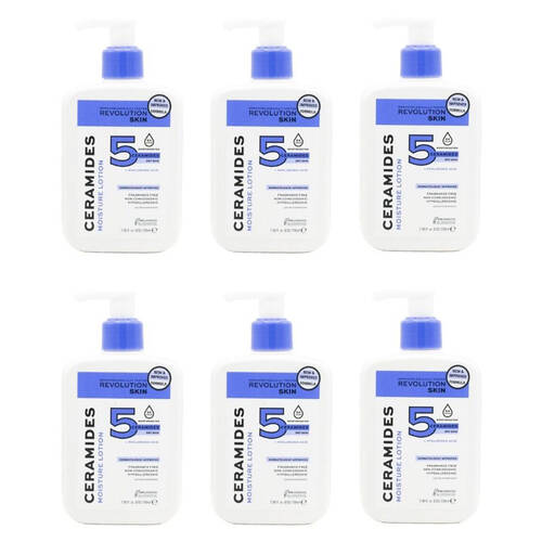 6PK Revolution Skin Hydrating Ceramides Moisture Lotion Fragrance Free 236ml