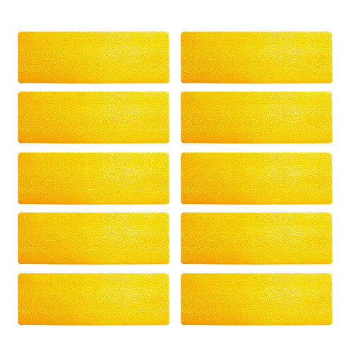 10PK Durable 15cm Marking Sign Shape Stripe - Yellow