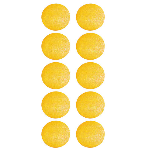 10PK Durable Round 15cm Floor Marking Shape Point - Yellow