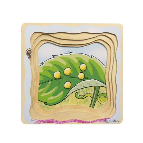 28pc Beleduc Multilayer Puzzle Life Courses Butterfly Kids/Children - 3y+