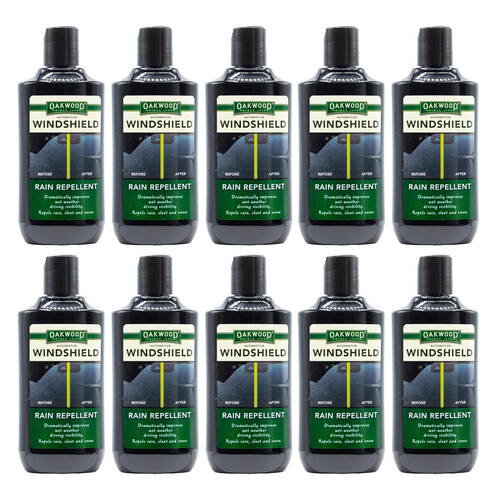 10PK Oakwood Automotive Windshield Liquid Rain Repellent Cleaner 236ml
