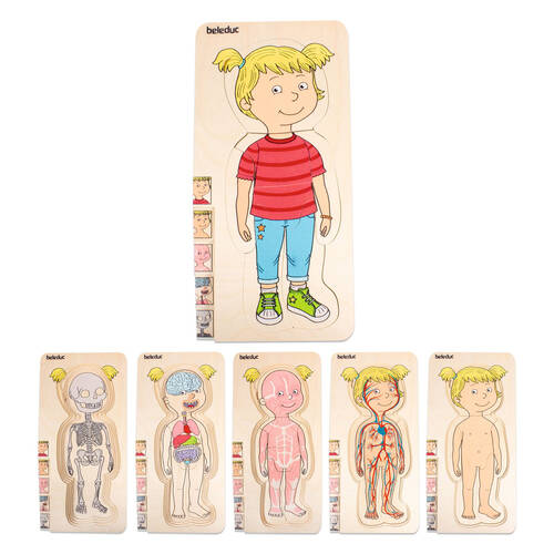 29pc Beleduc Your Body Puzzle Girl Anatomy Education Kids/Children - 3y+