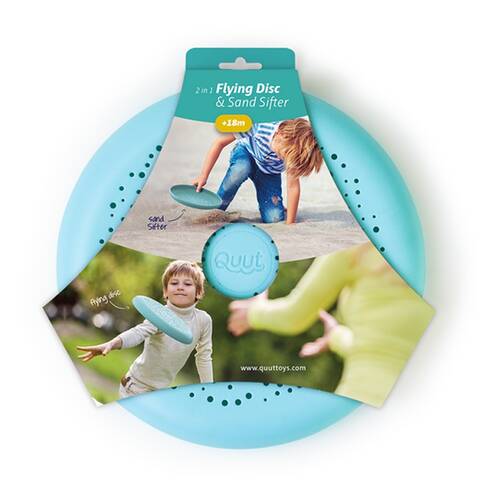 Quut 2-in-1 Flying Disc And Sand Sifter Outdoor Childrens Toy Blue