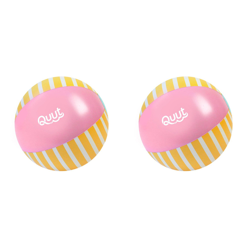 2PK Quut Inflatable Beach Ball 30cm Round Banana Pink Kids Toy 1y+