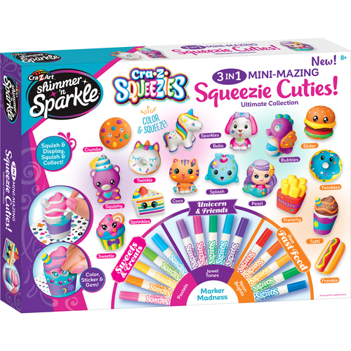 Shimmer 'n Sparkle Kids 3in1 Mini Mazing Squeezie Cuties 8y+