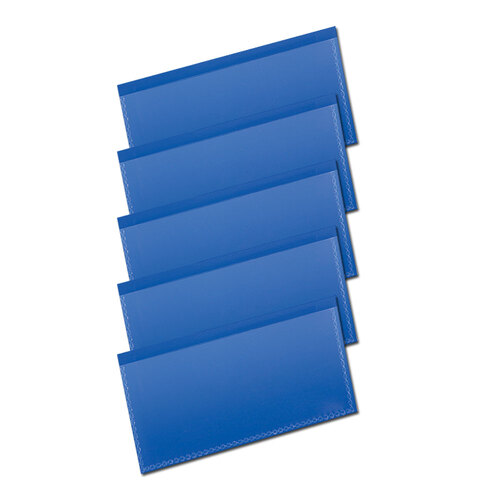 50PK Durable Magnetic 5.3x11.3cm Document Pouch - Dark Blue