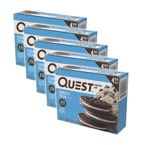 20x Quest Bar Cookies And Cream 60g Protein Bars