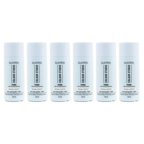 6PK Clairol Professional Colour Studio Prime Pre-Colour Hair Serum 50ml 