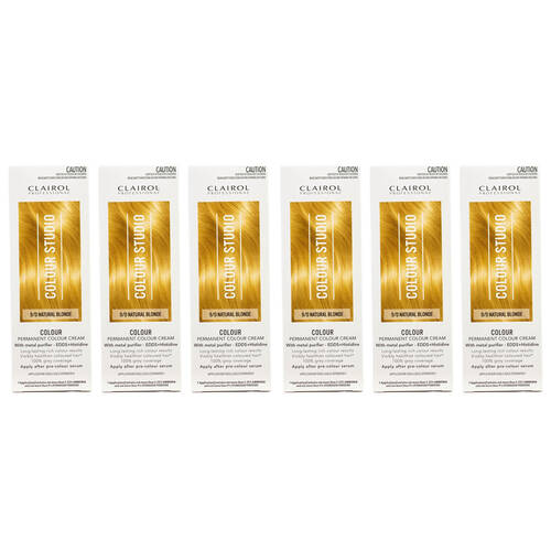 6PK Clairol Professional Permanent Hair Colour Cream 9/0 Natural Blonde Dye