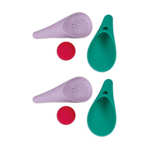 2x 3pc Quut Cuppi Shovel Sifter & Ball Beach Childrens Toy Purple/Green 10M+