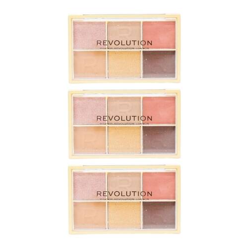 3PK Revolution 0.7g Mini Colour Reloaded Eye Shadow Palette Nude About You