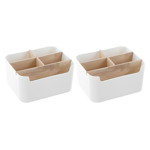 2PK Boxsweden Bano Organiser 5 Section Bamboo Inserts 18.5x14x9.5cm 