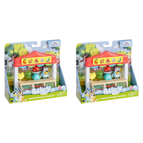 2PK Bluey S12 Mini Playset Kids Figure Toy Assorted 3y+