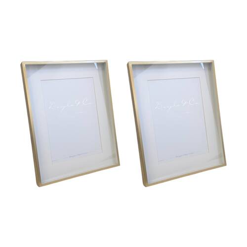 2PK SS Collective Matte Gold Finish Luxurious Rectangle Photo Frame 5x7