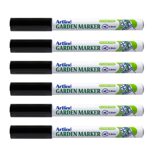 12PK Artline Garden Marker 0.7mm Bullet Nib - Black