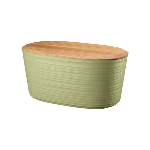 Guzzini Earth Tierra Bread Bin Container w/ Bamboo Board Lid 39.2cm Green