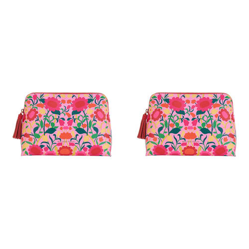 2PK Annabel Trends Vanity Bag Large 25x18cm - Flower Patch