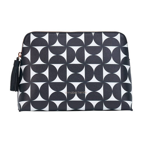 Annabel Trends Vanity Bag Large 25x18cm - Black White Geometric