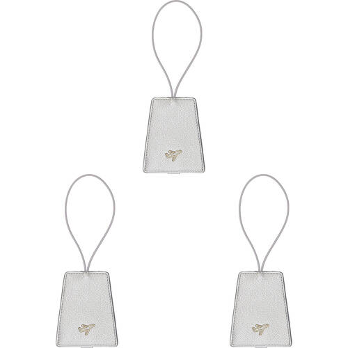 3PK Annabel Trends Vanity Luggage Travel Tag 9.5x7.5cm Silver