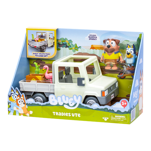 Bluey S10 Tradies Ute Vehicle And Figures Toy Playset 3y+