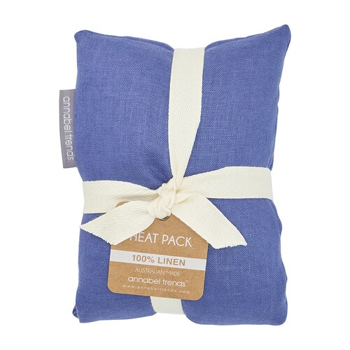 Annabel Trends 40x15cm Linen Heat Pillow - Pacific Blue