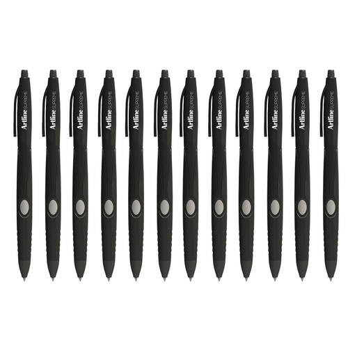 12pc Artline Supreme 1.0mm Ball Point Pen - Black