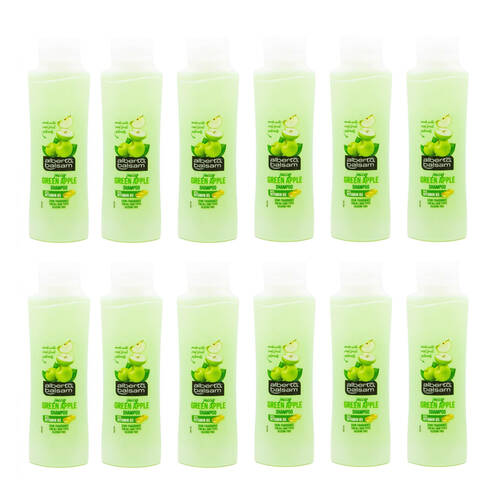 12PK Alberto Balsam Shampoo 350ml Green Apple Moisturising/Hydrating/Nourishing