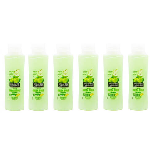 6PK Alberto Balsam Shampoo 350ml Green Apple Moisturising/Hydrating/Nourishing