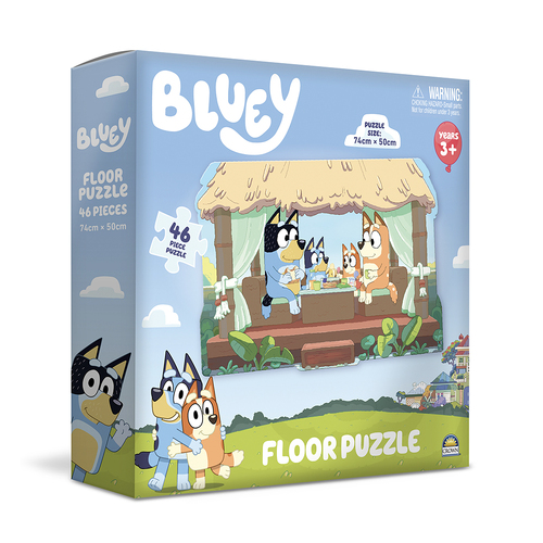 46pc Crown Bluey Large Piece Kids/Children's Floor Puzzle Set  3yrs+