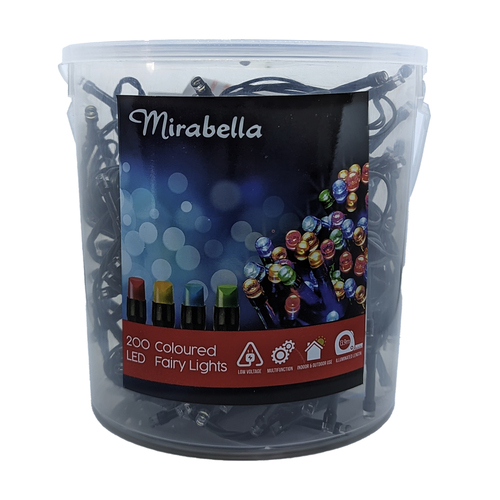 200pc Mirabella LED Fairy Lghts Low Voltage Multicoloured