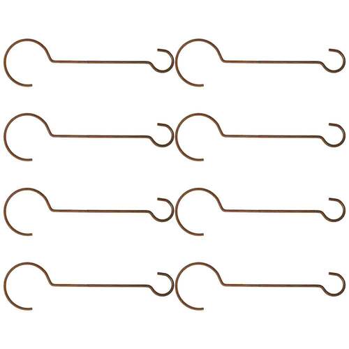 8PK Branch 40x8cm Hook Rust Metal Garden Hanger - Brown