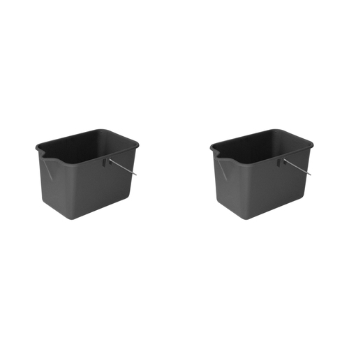 2PK Homeleisure Mop Bucket W/Lip 9L Grey Laundry Cleaning 