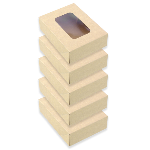 5pc Lemon And Lime 21.5cm Eco Kraft 2L Grazing Box 
