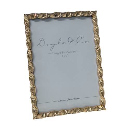 SS Collective Gold Elegant Textured Twirl Rectangle Photo Frame 5x7