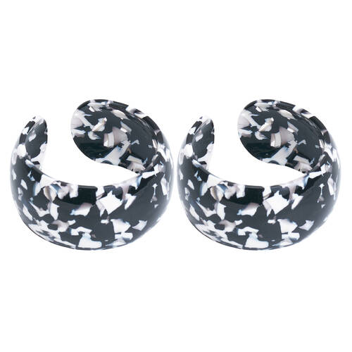 2PK Annabel Trends Tamed Cuff Bracelet Women's Accessory 7cm - Black/White