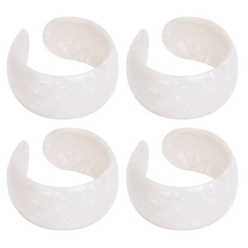 4PK Annabel Trends Tamed Cuff Bracelet Women's Accessory 7cm - Pearl