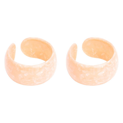 2PK Annabel Trends Tamed Cuff Bangles Women Accessory 7x3cm - Pink Pearl