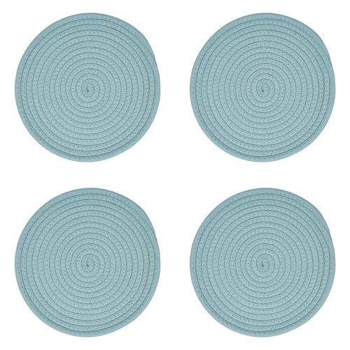 4PK Annabel Trends Rope Trivet Round 20cm Large - Sage