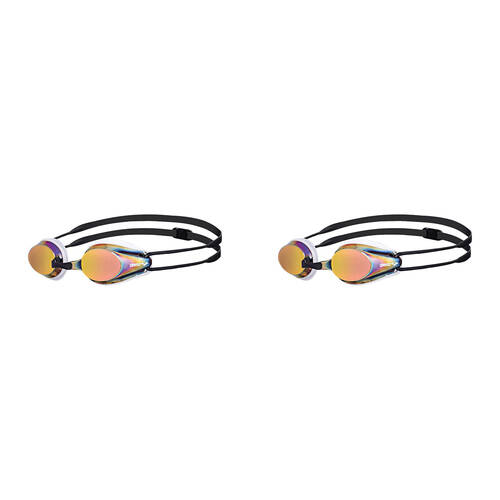 2PK Arena Tracks Mirror Goggles Swimming Eye Protection/Accessory Red/White