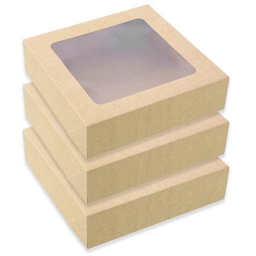 3pc Lemon And Lime 30cm Eco Kraft 7L Grazing Box 