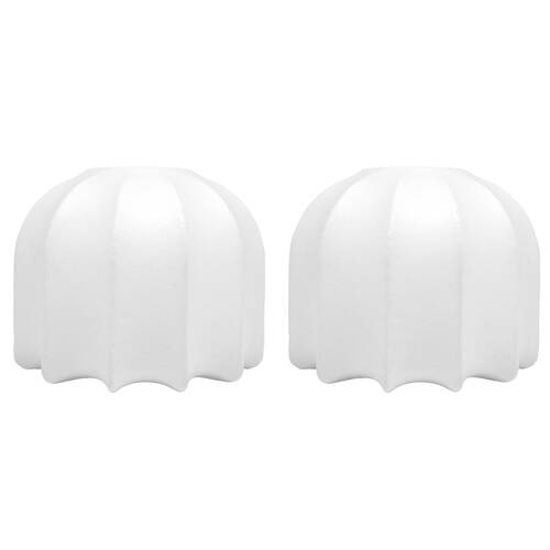 2PK Boyle Silk Umbrella Shade Only 12x12x9.5cm Metal with White Silk Cover